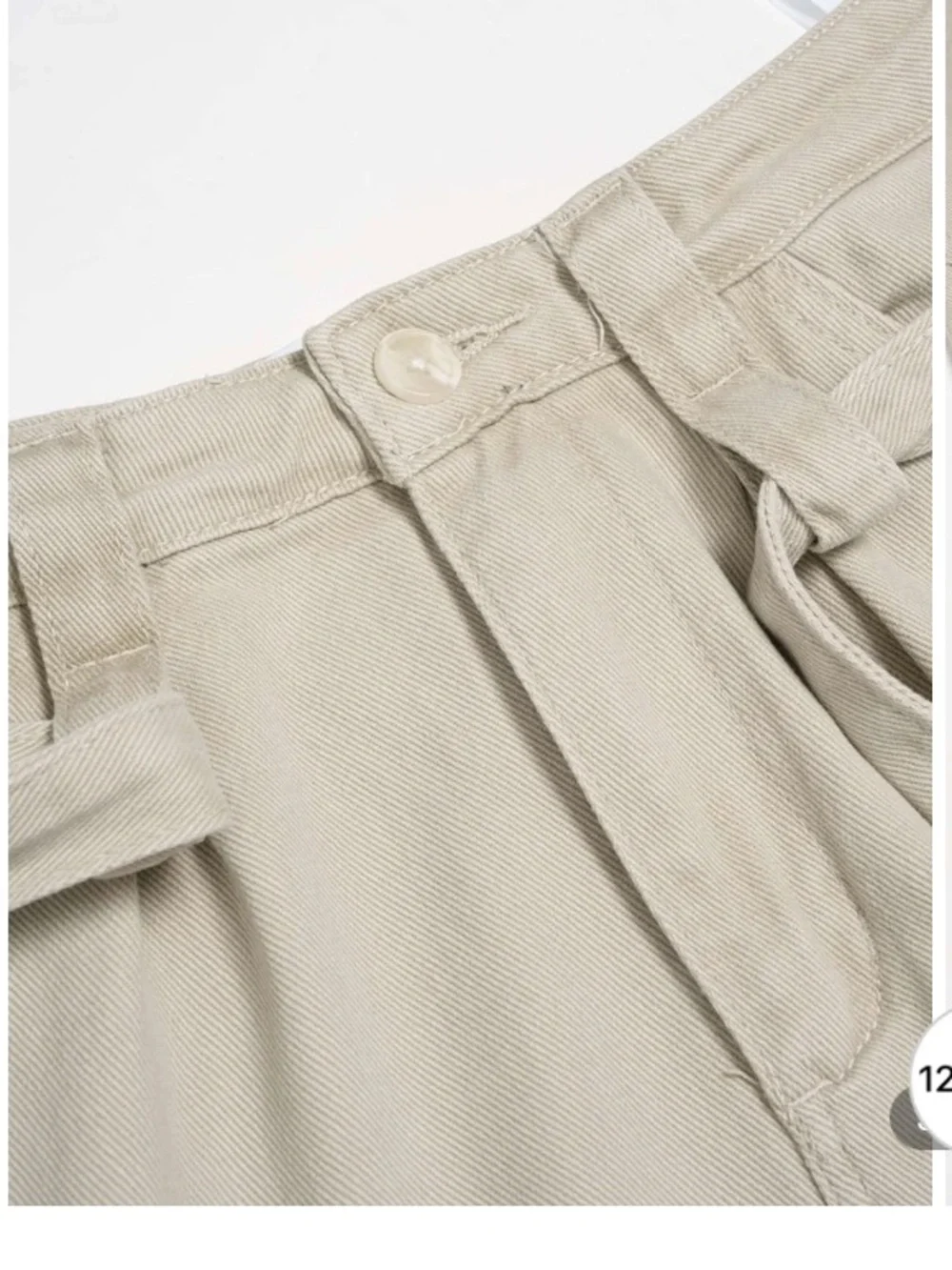 Denim Pocket Belted Wide Leg Jeans - Light Blue